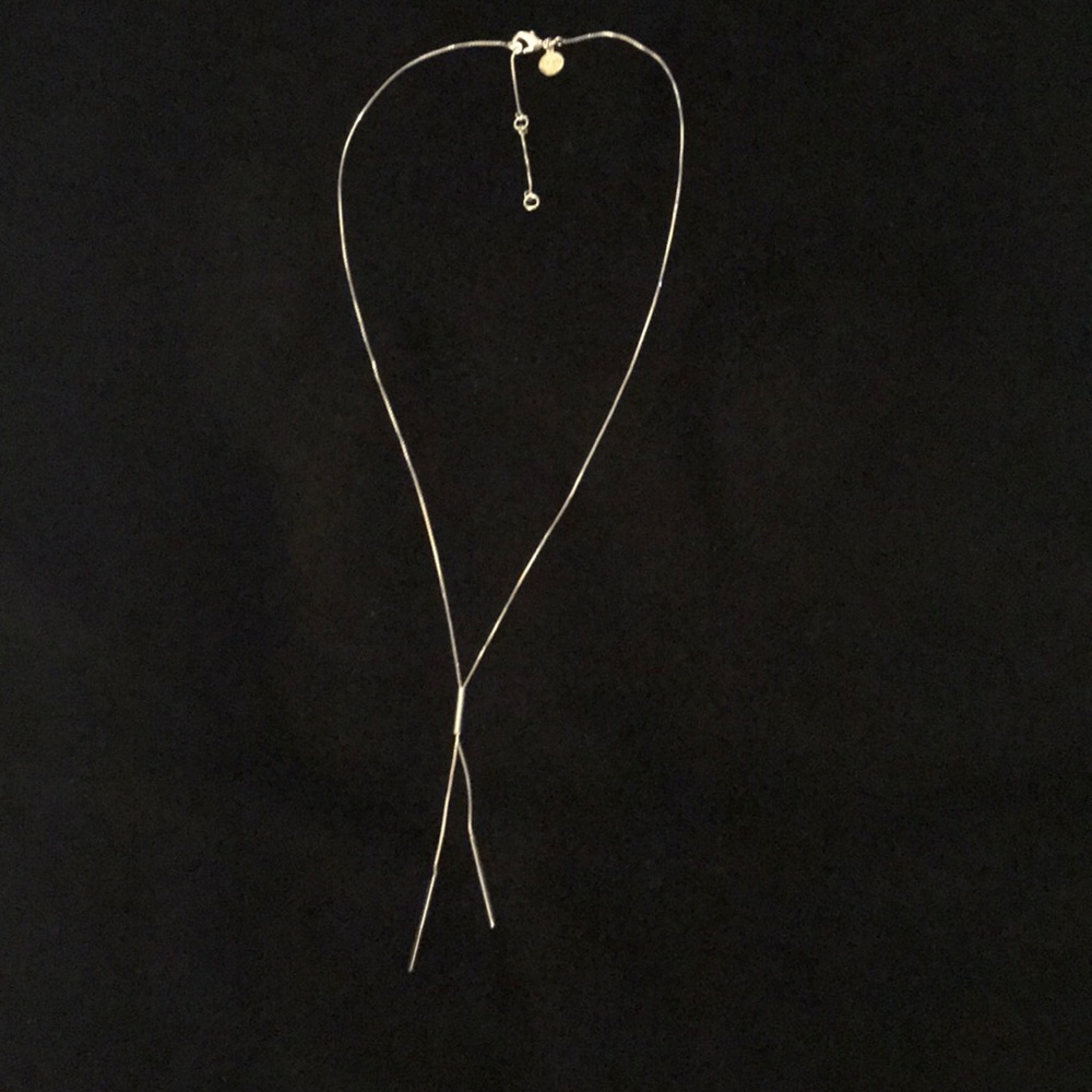 Stella & Dot lariat style silver necklace